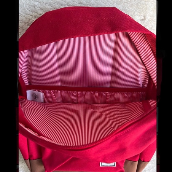 Herschel Heritage Backpack Red/Saddle Brown School Backpack Laptop Bag Travel - Picture 6 of 8